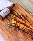Smoked Jalapeño hot sauce roasted carrots