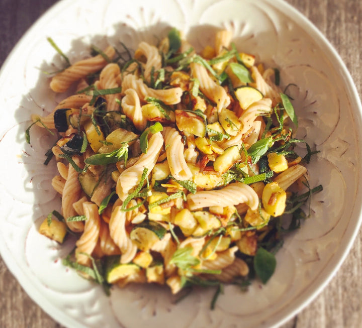 Pastificio Heirloom Wheat pasta with zucchini and herbs