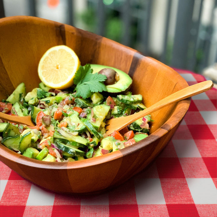 Thai Green Cucumber Avocado and Tomato Summer Salad