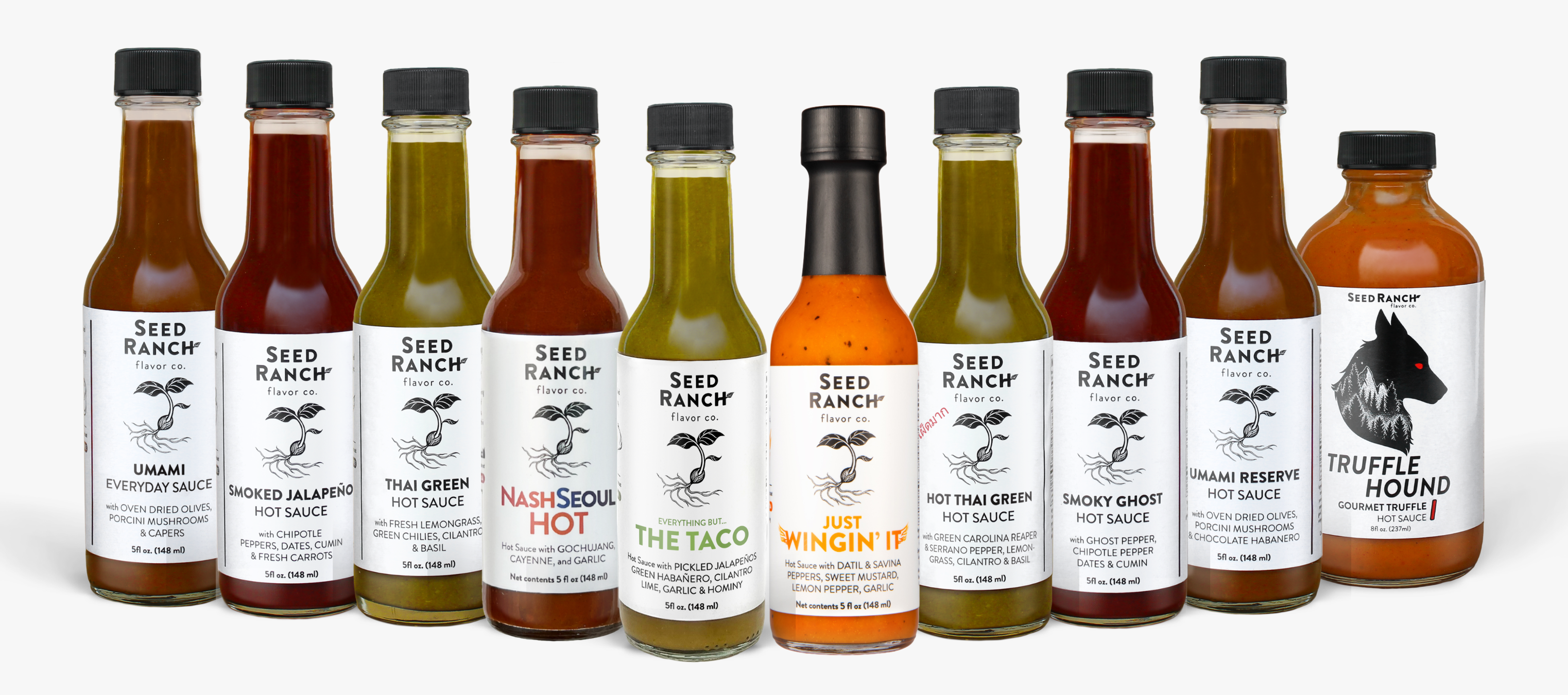 Every Seed Ranch Hot Sauce - 10 Hot Sauce Gourmet Sampler Set