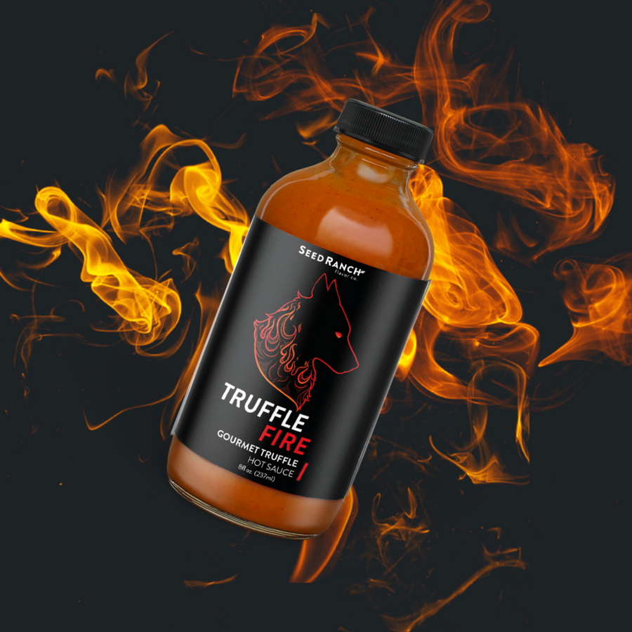 Seed Ranch Flavor Co The truffle hot sauce fire single flames bottle 8oz.