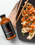 Seed Ranch Flavor Co Truffle hot sauce fire adds spice taste to the dumplings
