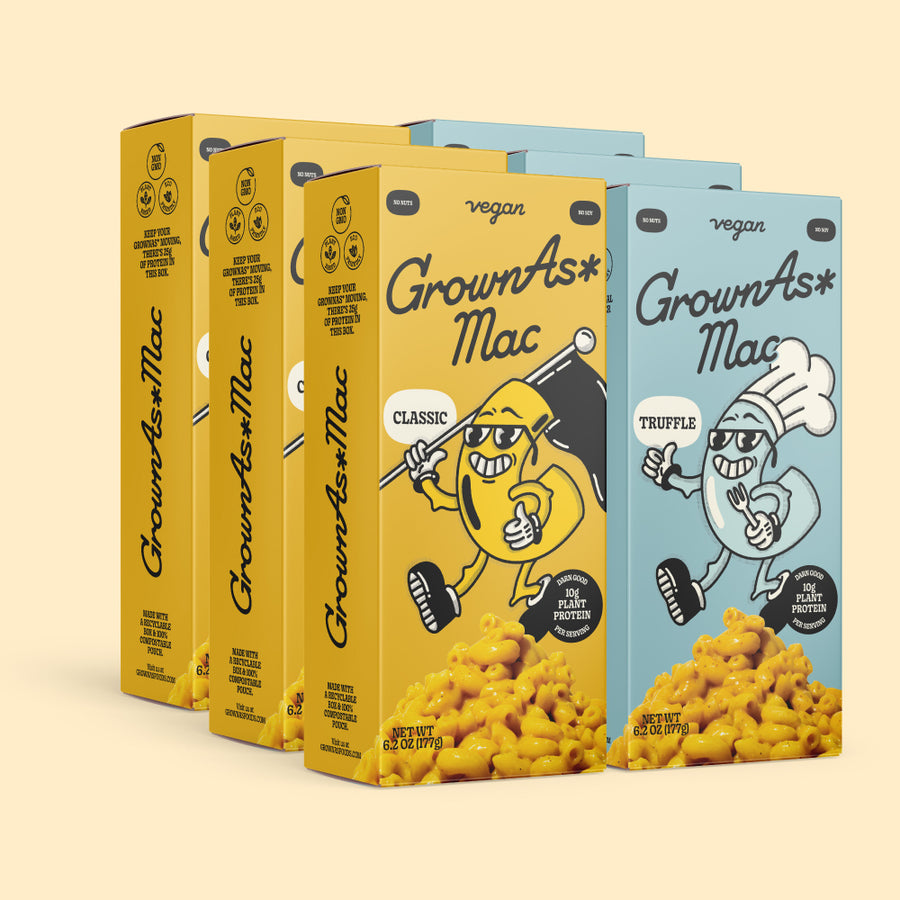 GrownAs* Mac & Cheese Variety 6 Pack - Classic and Truffle