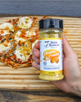Cheddar Craving vegan cheese on pizza