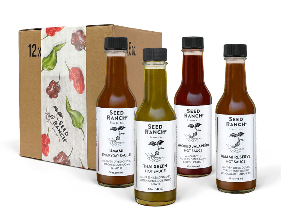 variety case of Seed Ranch Flavor Co classic sauces