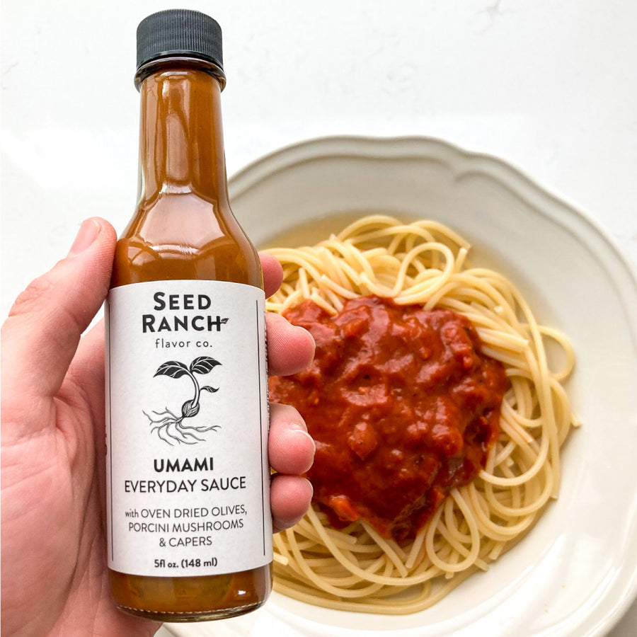 Umami Everyday Sauce on pasta
